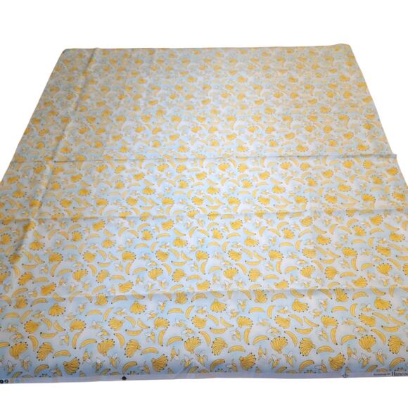 Hancock Fabrics Cotton 1ydx44 Bananas Print Blue Yellow Quilting Sewing Fabric - Picture 8 of 10